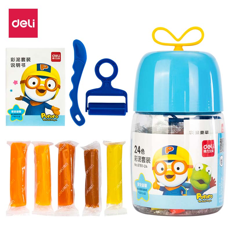 得力67811-24啵乐乐彩泥(蓝色)